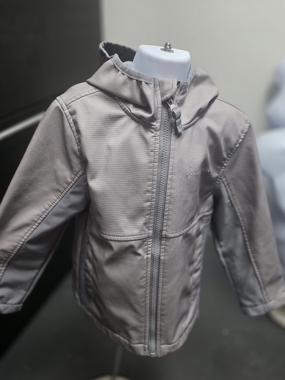 Free Country Kids Hooded Rain Jacket - Light Gray
